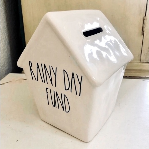 💓3 for$20💓NWT Rae Dunn“RAINY DAY FUND”Money Bank❣️